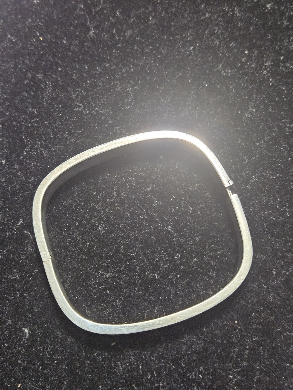 Vintage 925S Square Hinged Bangle Bracelet